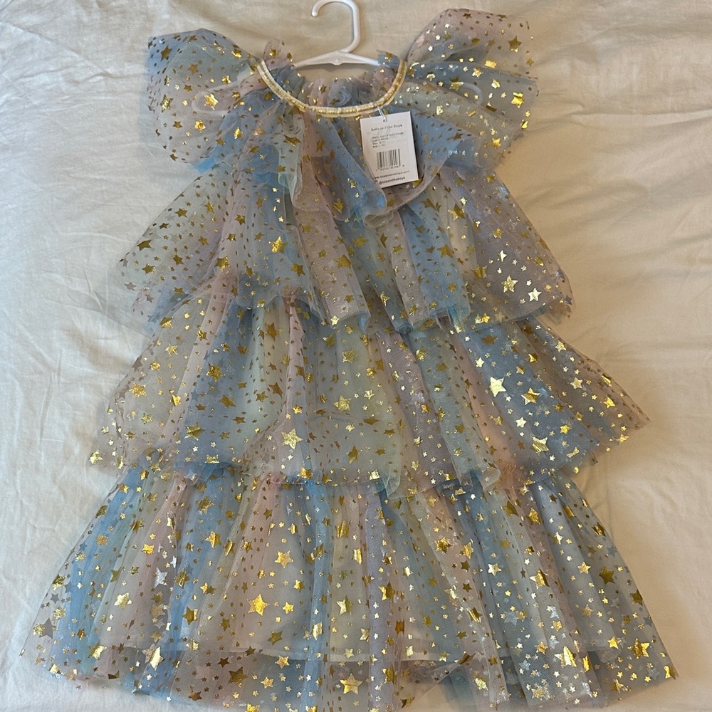 Lola and the boys Starry Tulle Dress 6/7 years